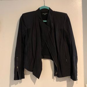 Black assymetrical cropped jacket